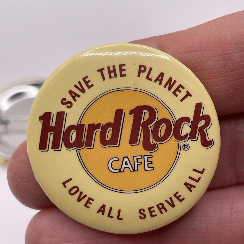 Vintage Hard Rock Cafe Pin Back Buttons LOT of 5 - Picture 5 of 7